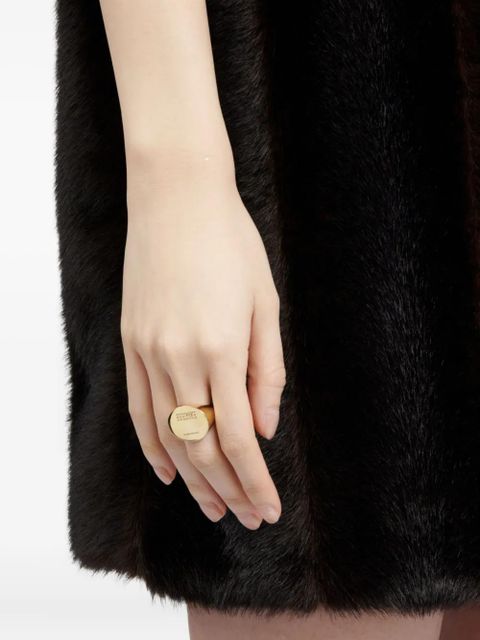 MM6 Maison Margiela oval-plaque ring - Gold