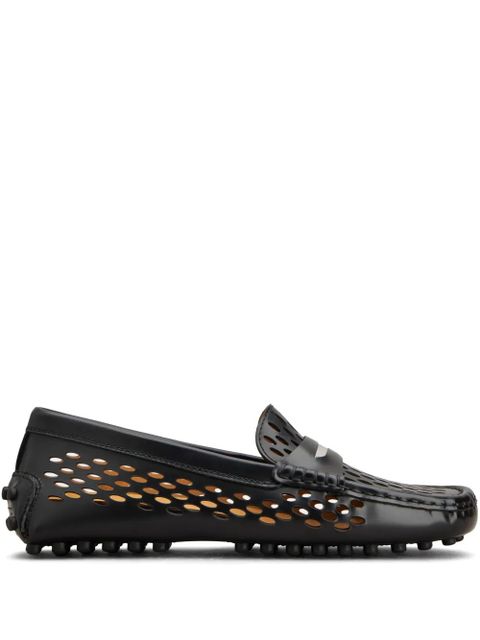 Tod's perforated loafers - Black - zdjęcie produktu nr 1