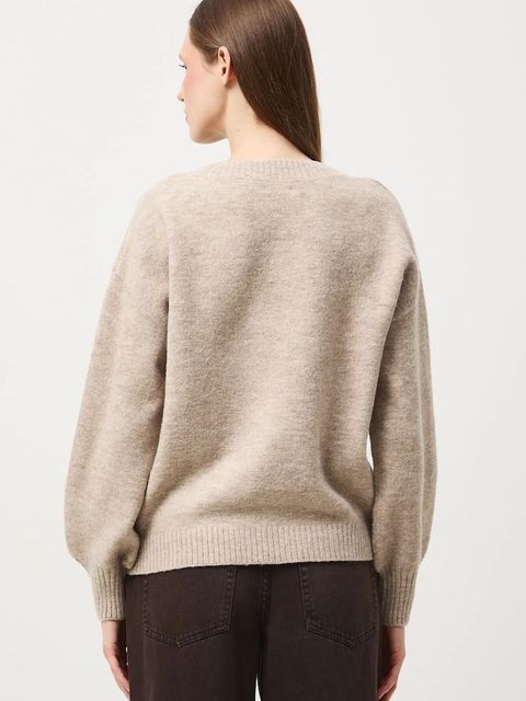 Medicine sweter z domieszką wełny damski kolor beżowy