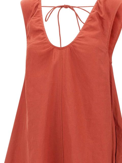 Faithfull the Brand Perla V-neck mini dress - Orange