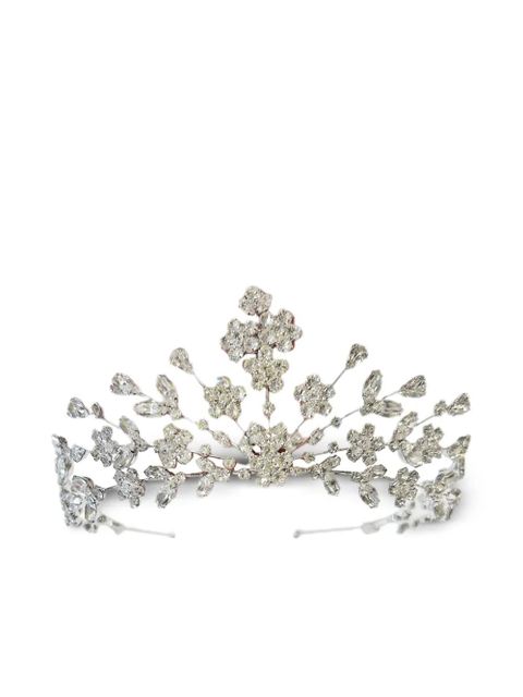 Jennifer Behr Miriam crystal-embellished tiara headband - Silver - zdjęcie produktu nr 1