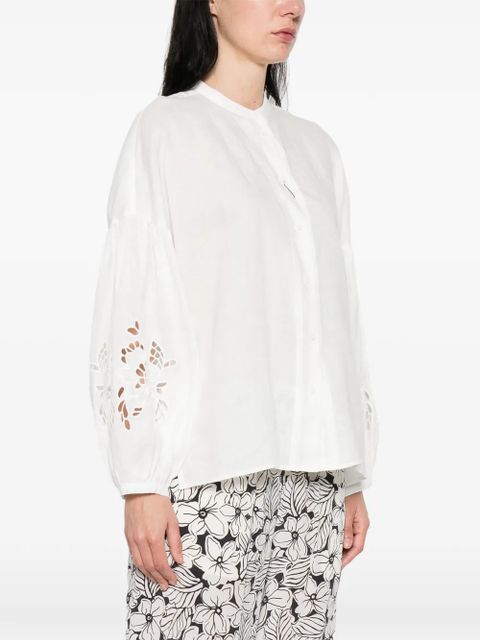 Weekend Max Mara Destro floral-embroidered shirt - White
