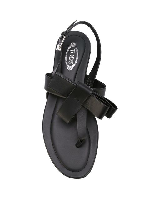 Tod's bow t-bar sandals - Black