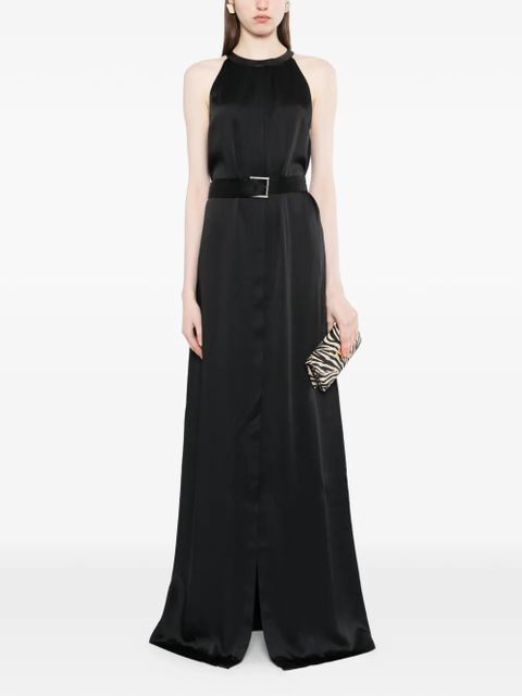 TOM FORD halter-neck belted maxi dress - Black - zdjęcie produktu nr 1