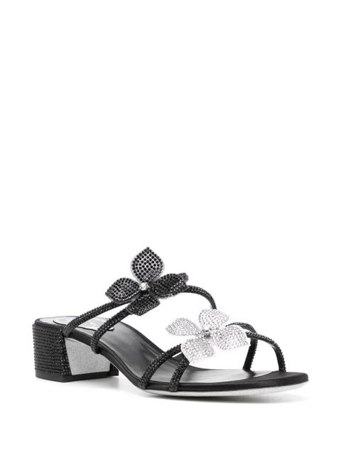 René Caovilla crystal embellishment sandals - Black - zdjęcie produktu nr 2