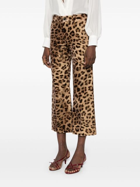 Chloé leopard-print velvet trousers - Brown - zdjęcie produktu nr 2