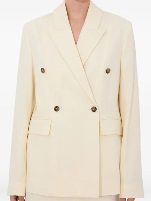 LouLou de Saison Horn double-breasted peak-lapel blazer - Neutrals - zdjęcie produktu nr 2