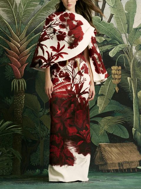 Johanna Ortiz Plentiful Qualities floral-pattern midi dress - Red