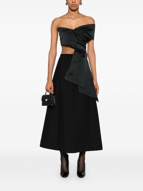 Valentino Garavani bow-detailed midi skirt - Black - zdjęcie produktu nr 2