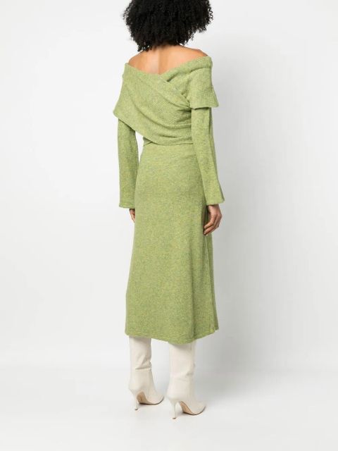 Cult Gaia Zennie draped midi dress - Green