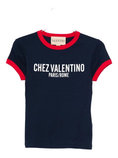 Valentino Garavani Chez Paris Rome-print T-shirt - Blue