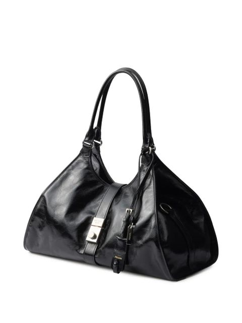 Prada large leather tote bag - Black