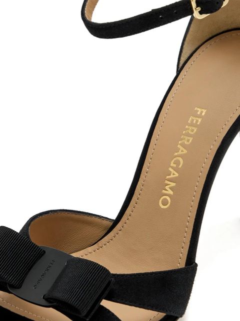 Ferragamo bow strap sandals - Black
