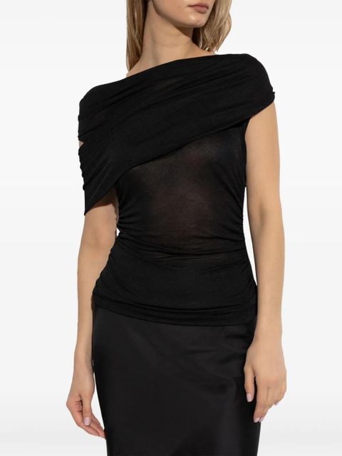 Blumarine draped top - Black - zdjęcie produktu nr 2