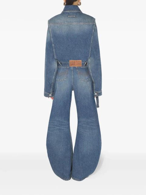 Jean Paul Gaultier panelled belted jeans - Blue