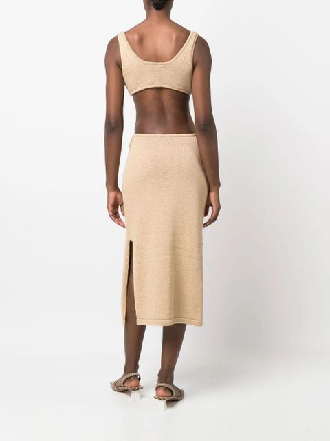 Cult Gaia Mert ring-detail dress - Yellow - zdjęcie produktu nr 2