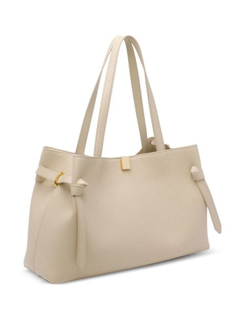 Yuzefi Gyoza pebble-grain shoulder bag - Neutrals