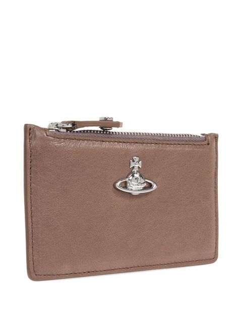 Vivienne Westwood Orb zip-top cardholder - Brown