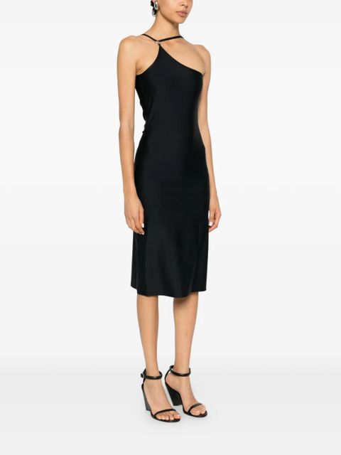 Coperni C-logo one-shoulder midi dress - Black