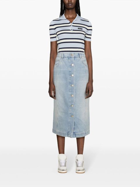 Moncler button-up denim midi skirt - Blue - zdjęcie produktu nr 2