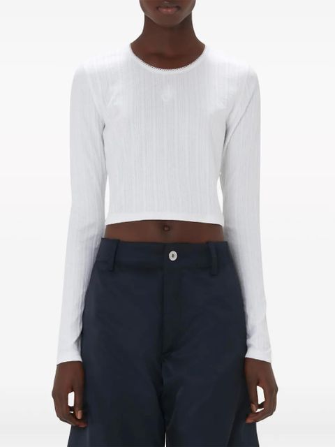 JW Anderson logo-jacquard cotton T-shirt - White