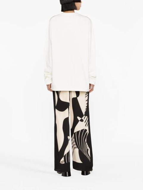 Jil Sander logo-print cotton sweatshirt - White - zdjęcie produktu nr 2