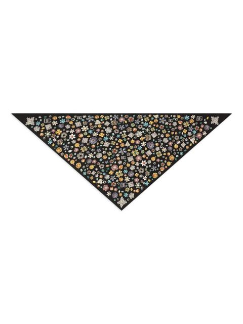 Dolce & Gabbana silk twill scarf - Black - zdjęcie produktu nr 1