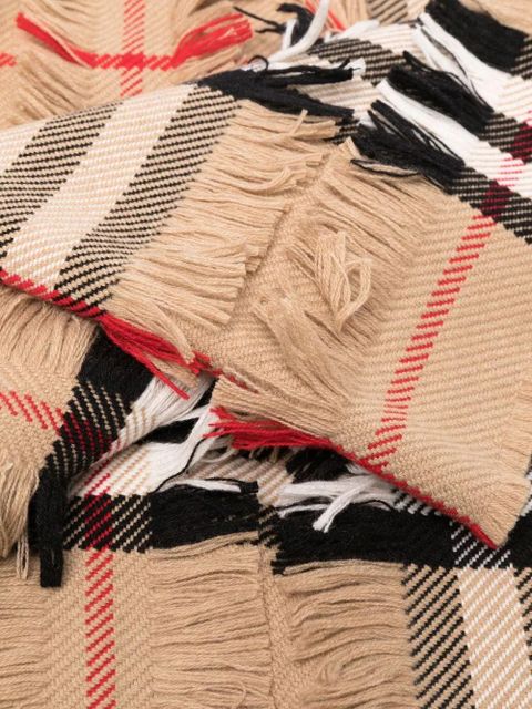 Burberry fringed signature check scarf - Neutrals