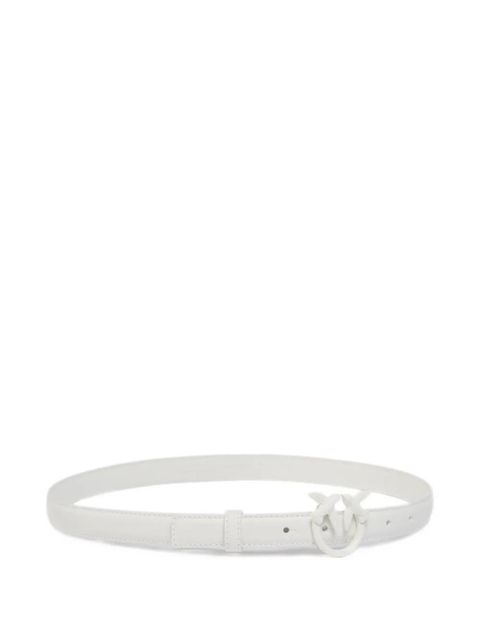 PINKO thin colour-block Love Birds leather belt - White - zdjęcie produktu nr 2
