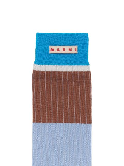 Marni ribbed colour-block socks - Blue - zdjęcie produktu nr 2