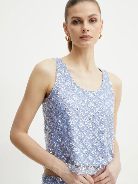 Marella top PRATER1 damska kolor fioletowy z aplikacją 2513941134200