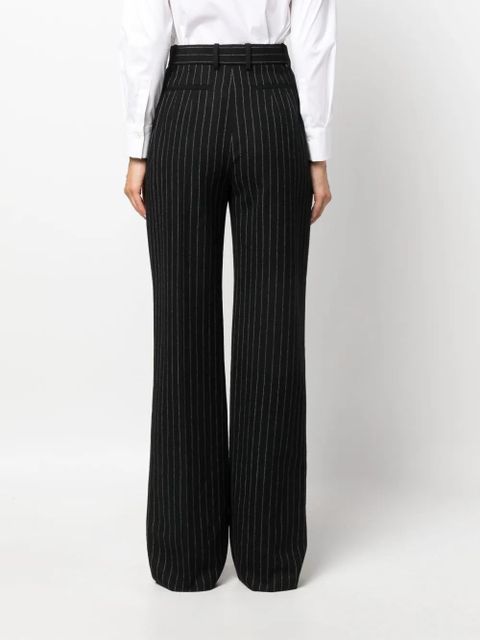 Alexander McQueen chalk stripe wool trousers - Black
