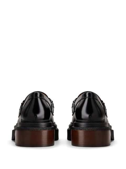 Tod's almond-toe leather loafers - Black - zdjęcie produktu nr 1