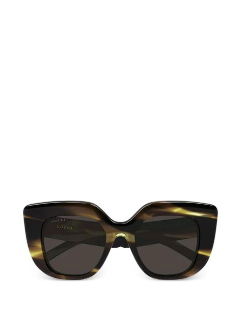 Gucci Eyewear cat-eye frame sunglasses - Brown - zdjęcie produktu nr 1