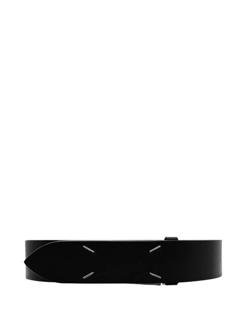 Maison Margiela adjustable stitch leather belt - Black - zdjęcie produktu nr 2