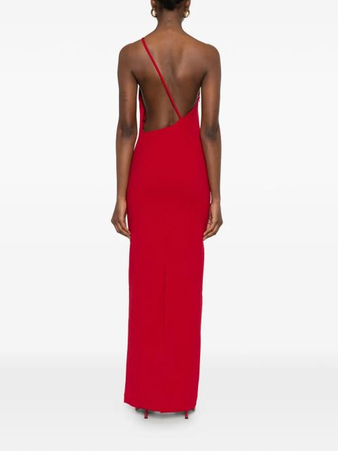 Solace London Alexandra one-shoulder maxi dress - Red