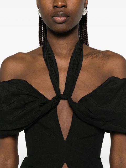 Magda Butrym tie-neck blouse - Black