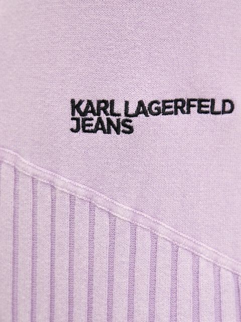 Karl Lagerfeld Jeans kardigan bawełniany damski kolor fioletowy lekki A3W18010