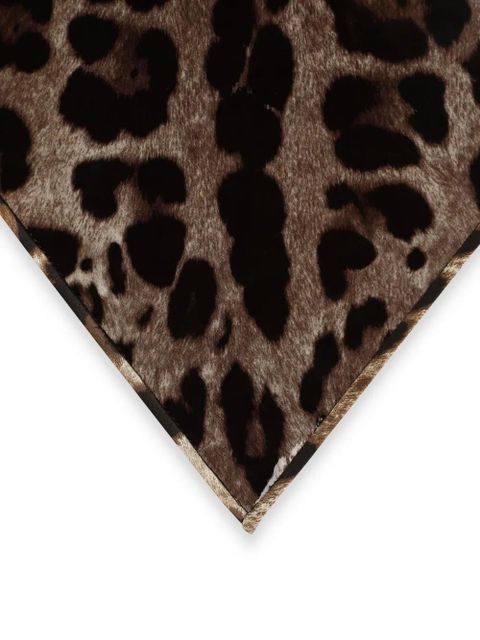 Dolce & Gabbana leopard-print silk headscarf - Brown - zdjęcie produktu nr 2