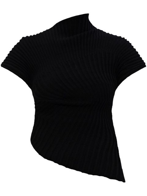 Cult Gaia ribbed-knit T-shirt - Black - zdjęcie produktu nr 1