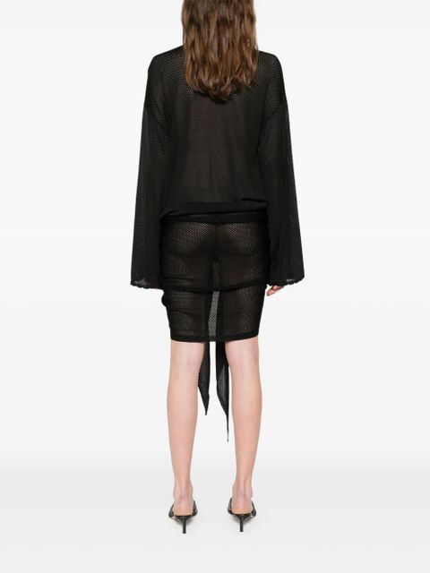 The Attico knotted mini dress - Black - zdjęcie produktu nr 2