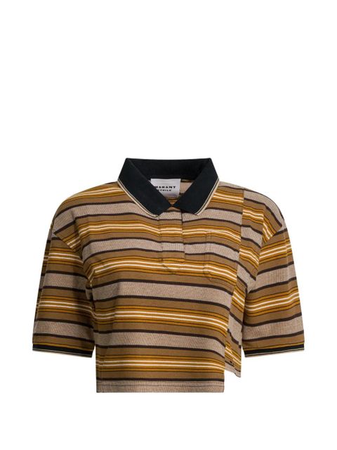 MARANT ÉTOILE striped polo top - Neutrals - zdjęcie produktu nr 1