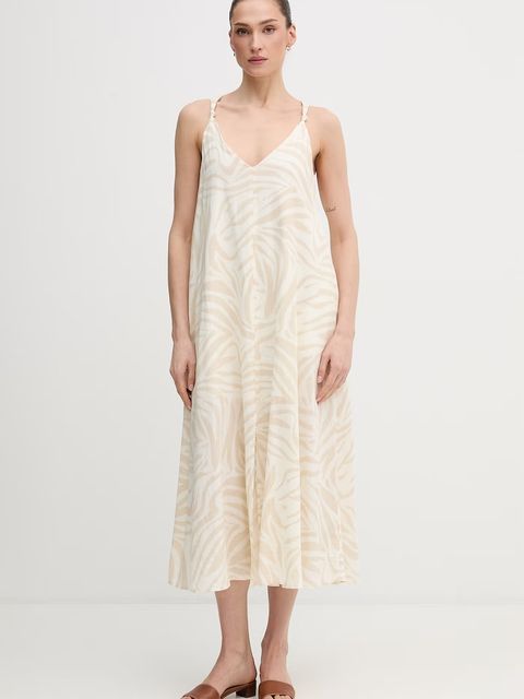 Dkny sukienka z dodatkiem lnu - zdjęcie produktu nr 2