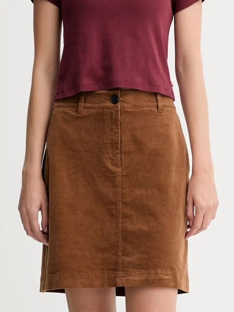 Marc O'Polo spódnica sztruksowa kolor brązowy mini ołówkowa M08103420087