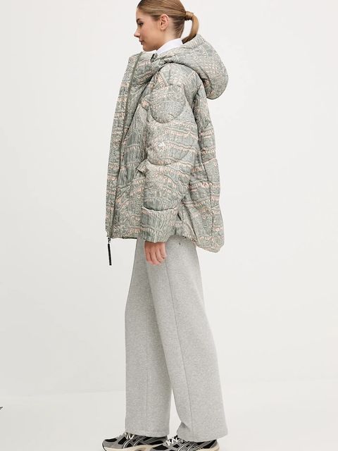 adidas by Stella McCartney kurtka kolor zielony zimowa JX6787