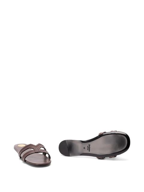 Saint Laurent Mabrouka flat sandals - Brown