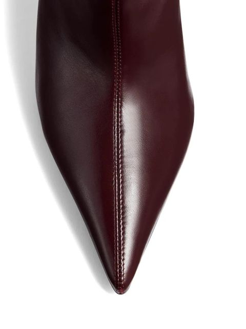 KHAITE Bella knee-high boots - Red