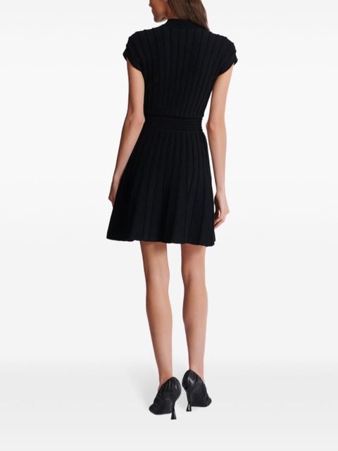 Balmain buttoned velvet mini dress - Black