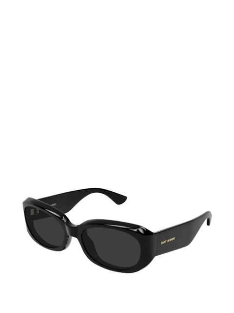 Saint Laurent Eyewear oval-frame sunglasses - Black - zdjęcie produktu nr 2