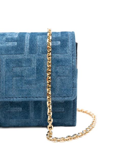 FENDI FF-pattern clutch bag - Blue